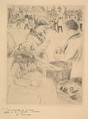 Chestnut Vendor, St. Martin's Market, Pontoise, Camille Pissarro French, Drypoint, with stippling; first state before steelfacing, on yellow/brown laid paper; first state of two