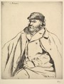 Portrait of Paul Cézanne, Camille Pissarro  French, Etching on laid paper; only state