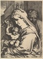 Holy Family, Werner van den Valckert  Dutch, Etching; second state of two