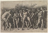 Bacchanal with Silenus, Andrea Mantegna (Italian, Isola di Carturo 1430/31–1506 Mantua), Engraving with drypoint