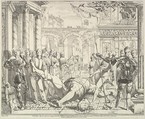 The Martyrdom of Saint Christopher, from "The Story of Saints James and Christopher in the Eremitani Chapel", Giovanni David Italian, Etching; second state of two