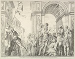Saint James Cures a Blind Man, from "The Story of Saints James and Christopher in the Eremitani Chapel", Giovanni David Italian, Etching; second state of two