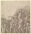Triumph of Caesar: Soldiers carrying Trophies, Andrea Mantegna Italian, Engraving