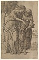 Judith and her maidservant with the head of Holofernes, Girolamo Mocetto Italian, Engraving