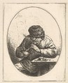 Smoker Lighting Pipe, Adriaen van Ostade  Dutch, Etching