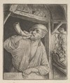 Baker Blowing Horn, Adriaen van Ostade  Dutch, Etching and drypoint
