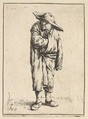 Peasant Wrapped in his Cloak, Adriaen van Ostade  Dutch, Etching