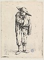 Peasant With His Hand In His Cloak, Adriaen van Ostade Dutch, Etching; second state of seven