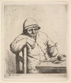 Peasant with a Pipe, Adriaen van Ostade  Dutch, Etching