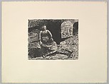 Kneeling Mother at the Bed of Her Sleeping Son (Kniende Mutter am Bett des Schlafenden Sohns), Ernst Barlach German, Lithograph