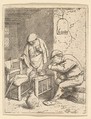 The Smoker and the Drinker, Adriaen van Ostade (Dutch, Haarlem 1610–1685 Haarlem), Etching; second state