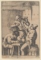 Singer Standing Between Two Smokers, Adriaen van Ostade  Dutch, Etching