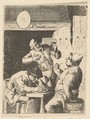 Singer Standing Between Two Smokers, Adriaen van Ostade  Dutch, Etching