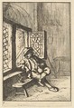 Man Sitting by a Window (copy), Adriaen van Ostade  Dutch, Etching