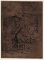 The Pater Familias, Adriaen van Ostade Dutch, Copper etching plate