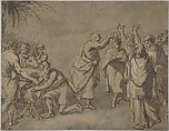 The Return of Joseph, John Michael Rysbrack  Flemish, Pen and brown ink, brush and brown wash, heightened with white