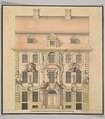 Architectural Design for a Façade, Ferenc (Franz) Speth Hungarian or Austrian, Watercolor and pen and black ink