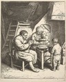 The Blessing, Adriaen van Ostade  Dutch, Etching