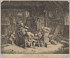 The Breakfast (Le Gourmet en Compagne), Adriaen van Ostade Dutch, Etching; twelfth state