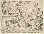Reuben [Genesis 49:3-4], from the series The Twelve Patriarchs, After Maarten van Heemskerck (Netherlandish, Heemskerck 1498–1574 Haarlem), Etching; second state