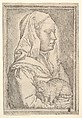Girl with a Cat, Jan Cornelisz Vermeyen (Netherlandish, Beverwijk ca. 1504–1559 Brussels), Etching with engraving