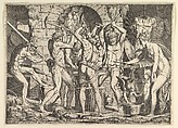 Venus in Vulcan's Forge, Léon Davent French, Etching