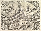 The Last Judgement, Cornelis Bos Netherlandish, Etching, two plates