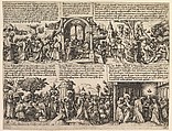 Different Scenes, from the Gospels and from Acta Apostolorum, Daniel Hopfer  German, Etching; first state of two