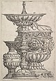 Three Elegant Vessels on a White Background, Albrecht Altdorfer  German, Etching