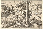 Landscape with a Double Spruce, Albrecht Altdorfer (German, Regensburg ca. 1480–1538 Regensburg), Etching