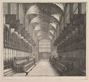Windsor Castle, St. George's Chapel: Prospect of the Choir, from the West  (from Elias Ashmole's "The Order of the Garter," 1672), Wenceslaus Hollar  Bohemian, Etching; first state of two