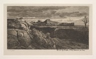 Ruins of the Chateau of Crèmieux (Isère), Charles-François Daubigny (French, Paris 1817–1878 Paris), Etching and aquatint on chine collé; second state of two (Delteil)
