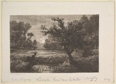 Moonrise in the Valley of the Andilly, Charles-François Daubigny French, Etching; third state of three (Delteil)