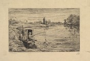 The Cabin Boy Fishing, Charles-François Daubigny (French, Paris 1817–1878 Paris), Etching; second state of three