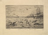 The Fish Rejoice in the Departure of the Cabin Boy, Charles-François Daubigny (French, Paris 1817–1878 Paris), Etching; first state of three (Delteil)