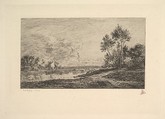 The Seine at Port-Maurin, Charles-François Daubigny French, Etching; first state of three