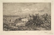 The Harvest (Souvenir of the Morvan), Charles-François Daubigny French, Etching; first state of five (Delteil)