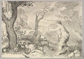 Death of Adonis, Claude Mellan French, Engraving; fourth state of four (BN)