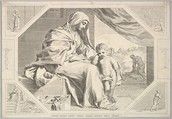 Holy Family, Claude Mellan French, Engraving; fourth state of four (BN)