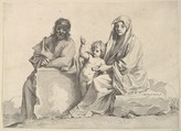Holy Family, Claude Mellan  French, Engraving; third state of three (BN)