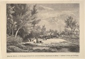 Salon de 1850-51. Landscape along the shores of the river Oullins, Charles-François Daubigny  French, Wood engraving