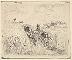 The Path in the Wheatfield (Sentier dans les Blés), Charles-François Daubigny French, Cliché-verre (ed. 1921)