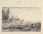 La Fenaison (Harvest), Charles-François Daubigny French, Cliché-verre (ed. 1921)