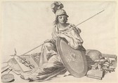 Minerva, Claude Mellan French, Engraving; second state of two