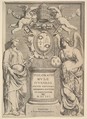 Title Page: Philomathi Musae Juveniles, Claude Mellan French, Engraving