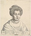 Portrait of Agathe de Châtillon, Claude Mellan  French, Engraving; first state
