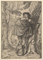 James Howel Standing in a Forest, Claude Mellan (French, Abbeville 1598–1688 Paris), Engraving of face, hat, hand and collar by Mellan; the rest by Bosse. Third state of four (BN)