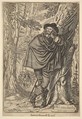 James Howell Standing in a Forest, Claude Mellan (French, Abbeville 1598–1688 Paris), Engraving of the head, collar, hat and hand by Mellan; the rest etched by Bosse. Fourth state of four (BN)