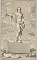Feminine Figure, Claude Mellan  French, Engraving; first state of three (BN)