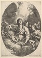 The Adoration of the Angels, Carlo Maratti  Italian, Etching; second state of three (Bartsch)